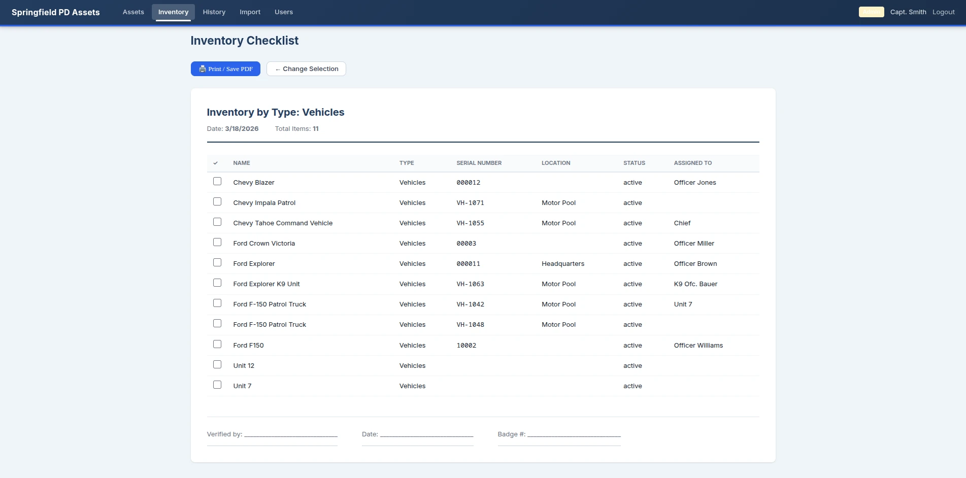 Create Inventory Checklists